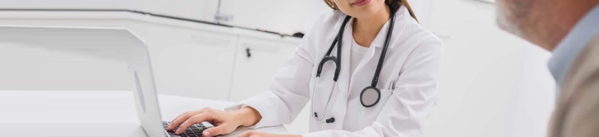doctor consulting with a patient